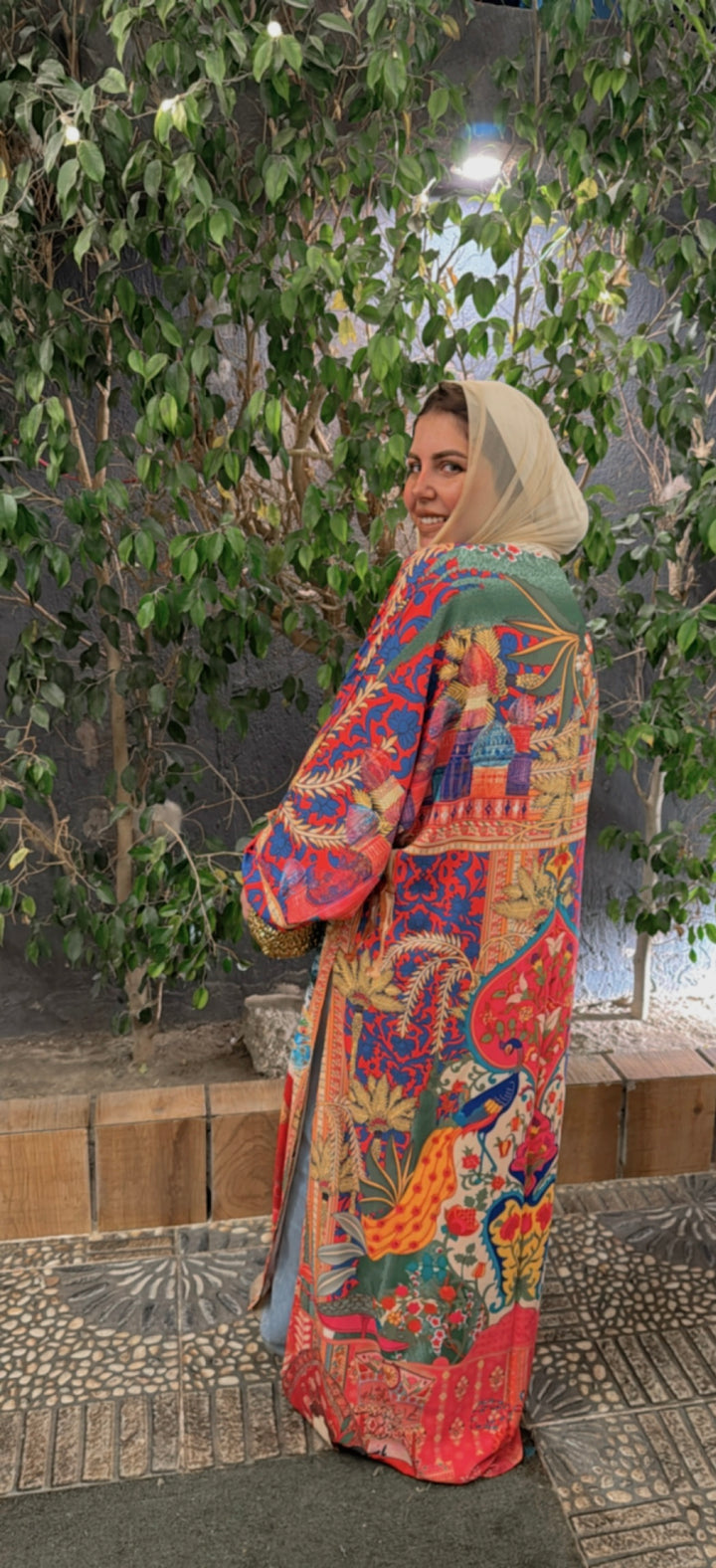 Colourful cardigan
