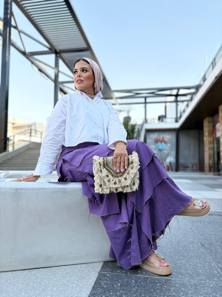 Layers skirt in purple