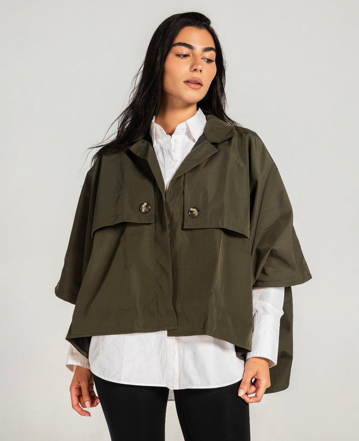 Trendy Coat in Olive