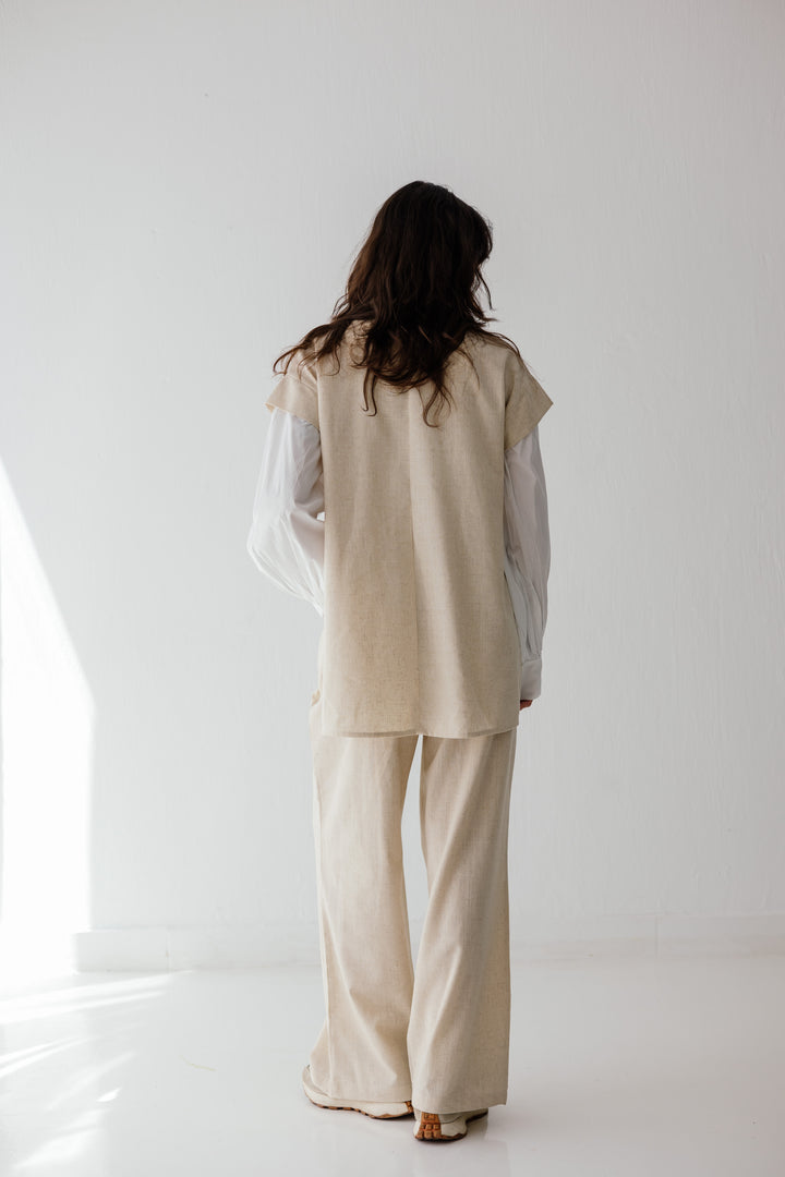 Linen aura - beige