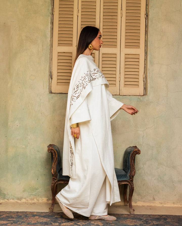 Farida suede Set in Off-White