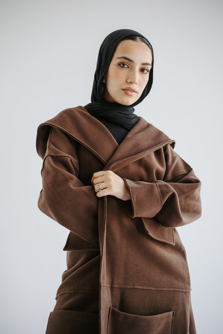 Maxi Coat in  Brown