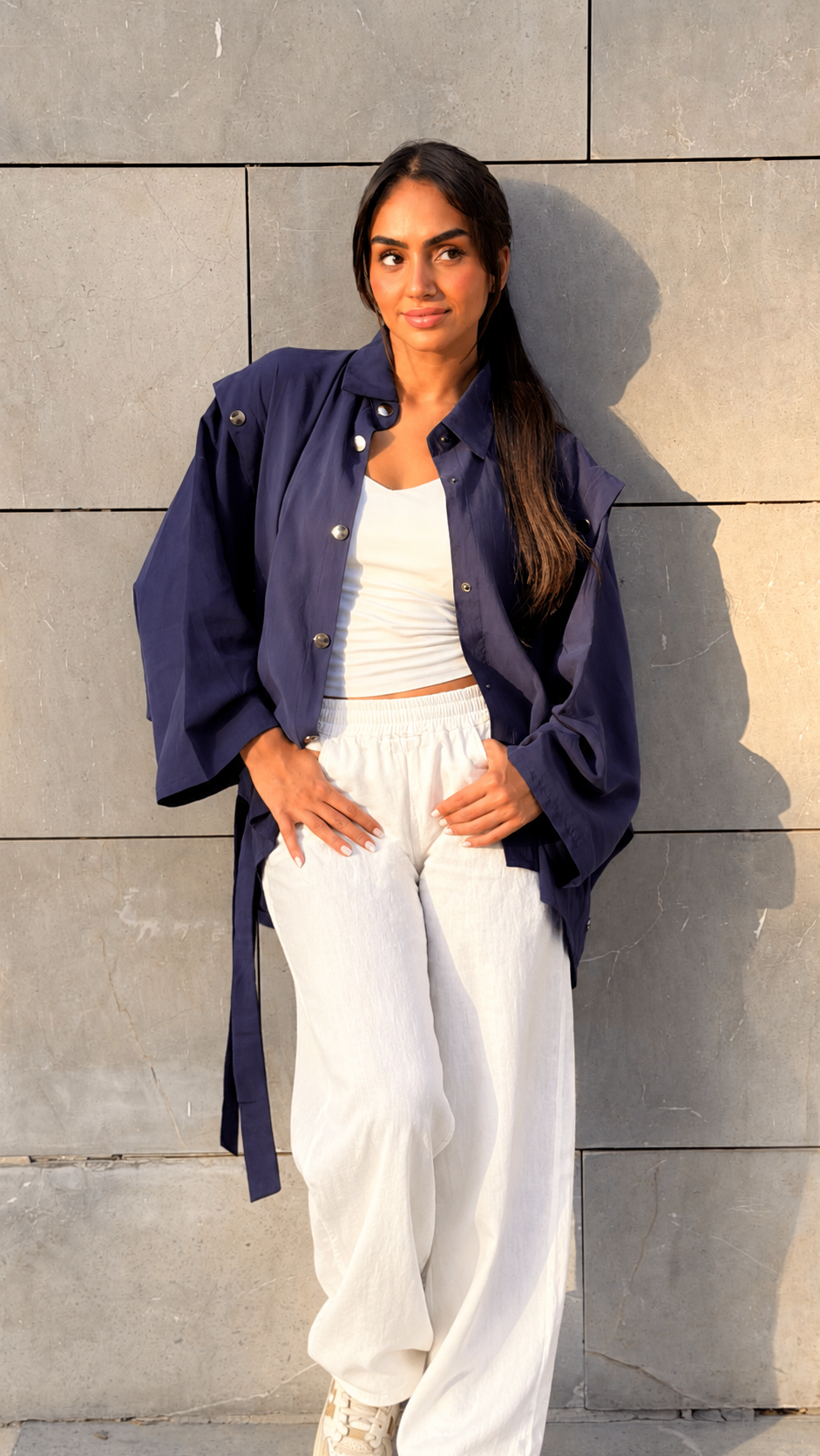 Ready To Go Shirt in Navy Blue