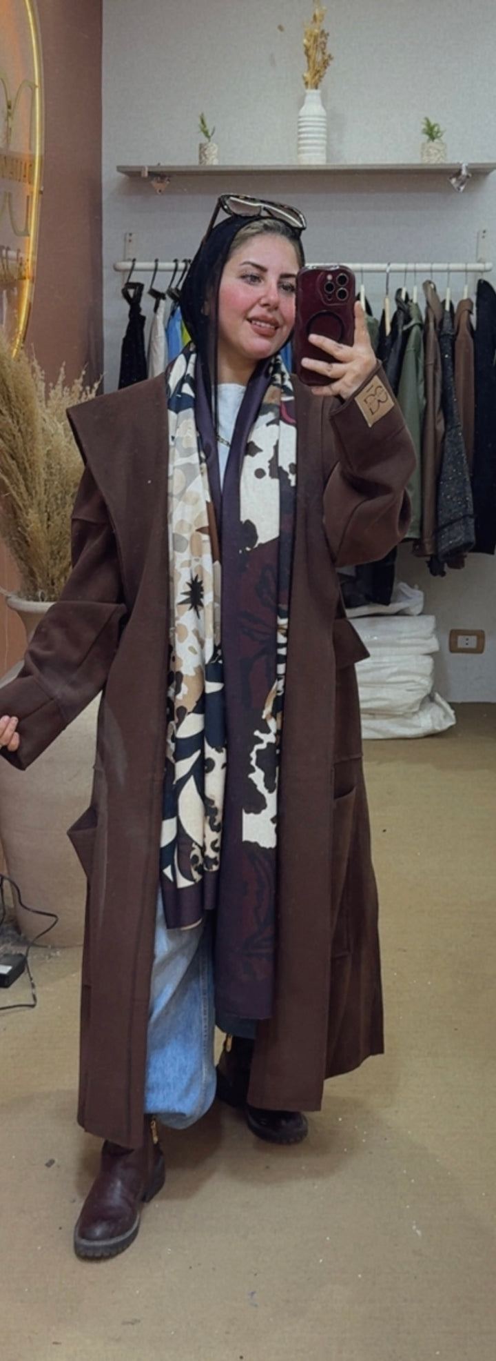 Maxi Coat in  Brown