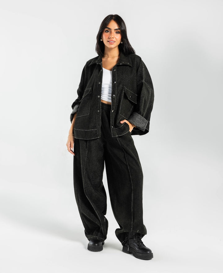 Weekend Casual Set- dark olive