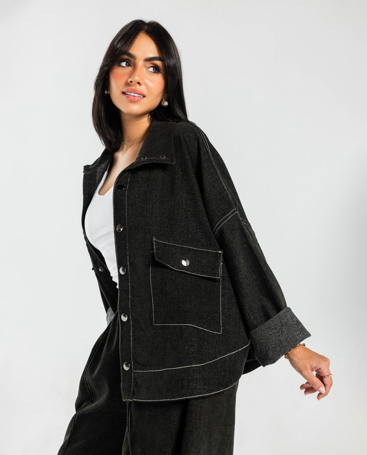 Weekend Casual Set- dark olive