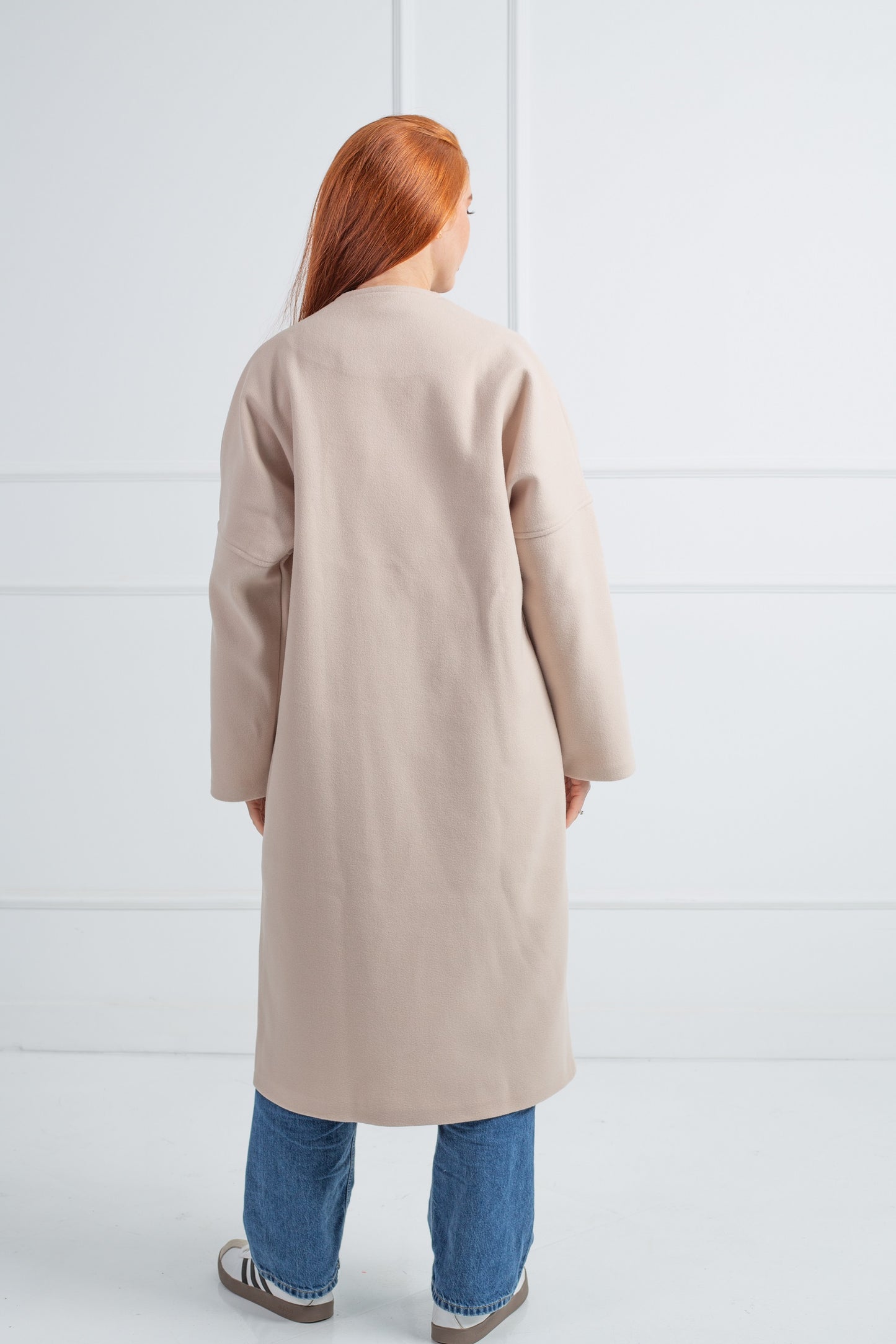 Belted Collar Coat _ Beige