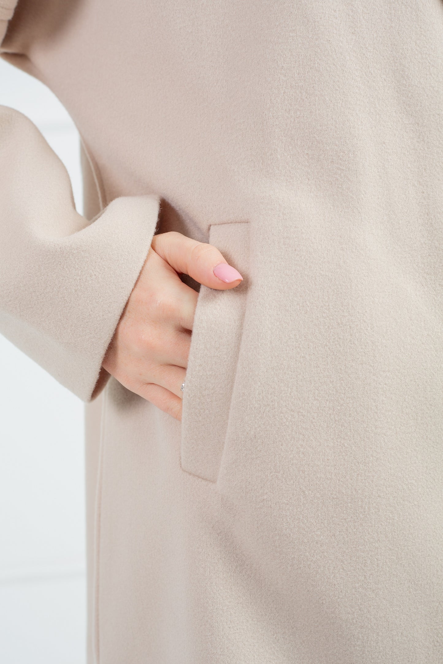 Belted Collar Coat _ Beige