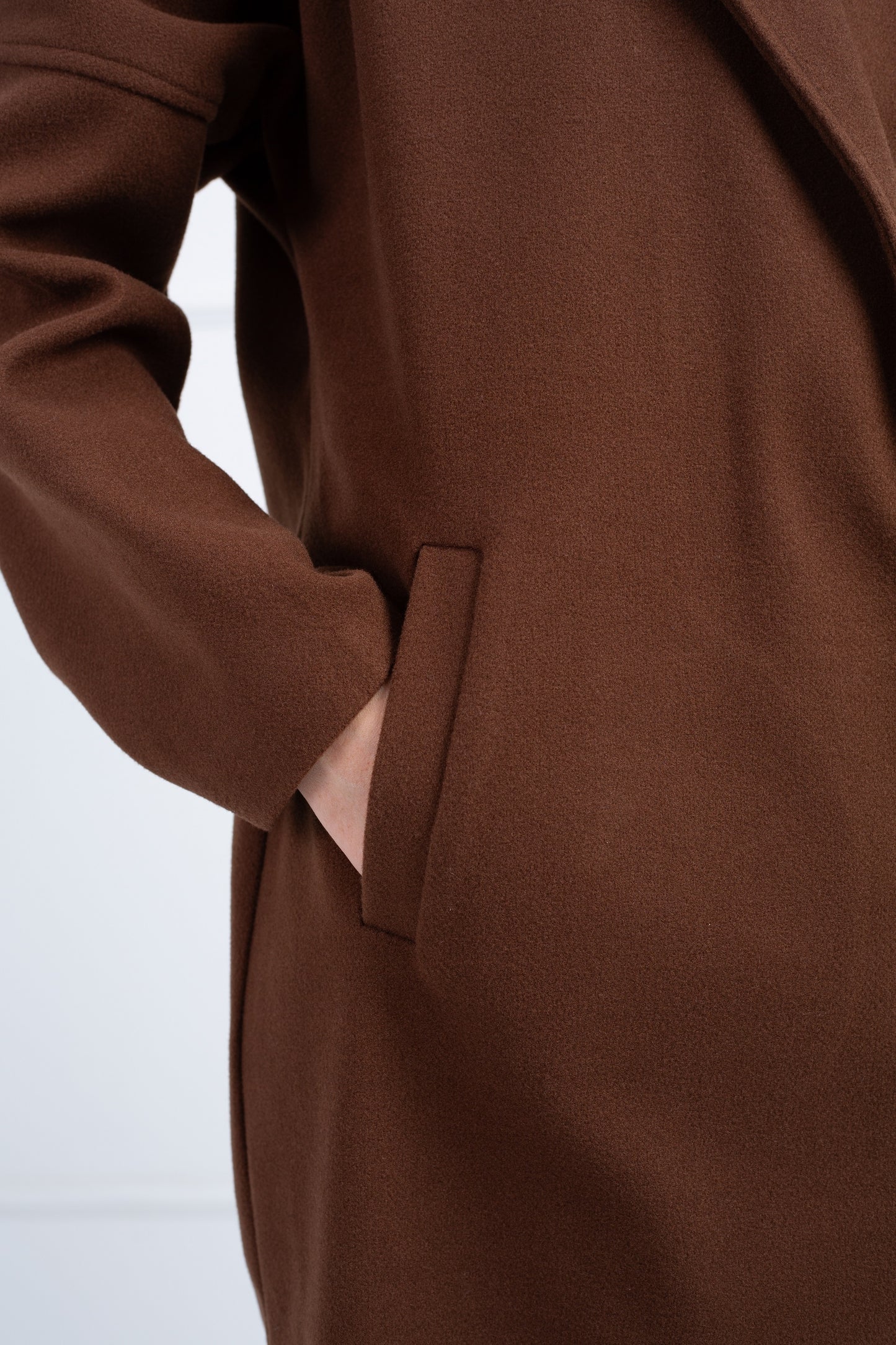 Belted Collar Coat _ Brown