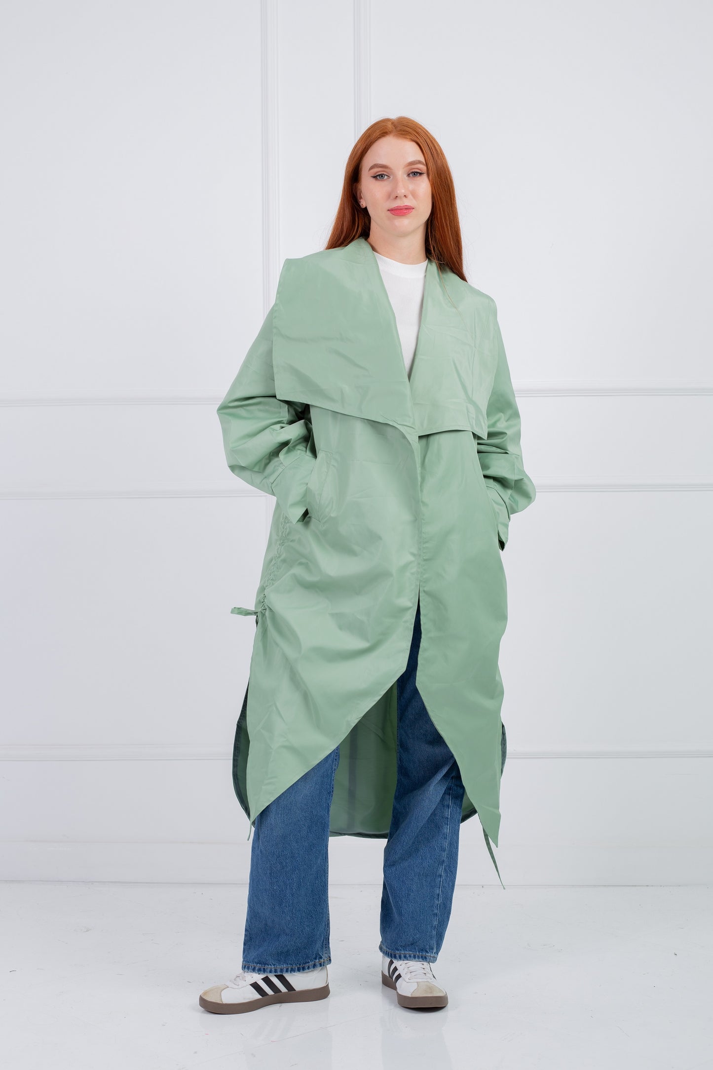 Rounded Trench Coat _ Mint