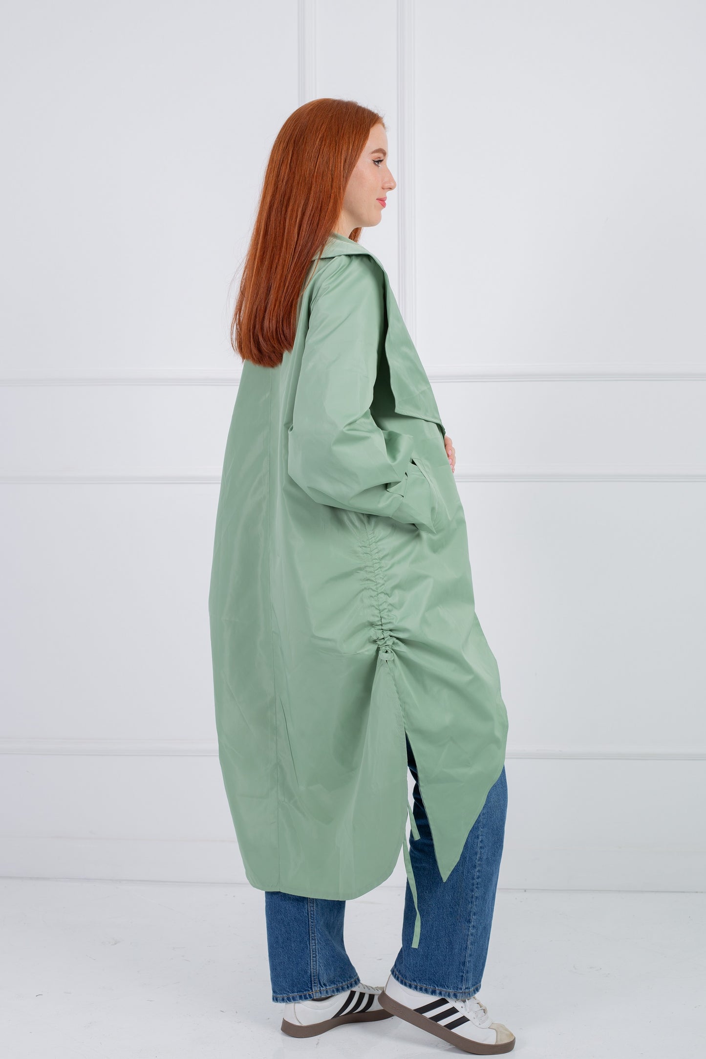 Rounded Trench Coat _ Mint