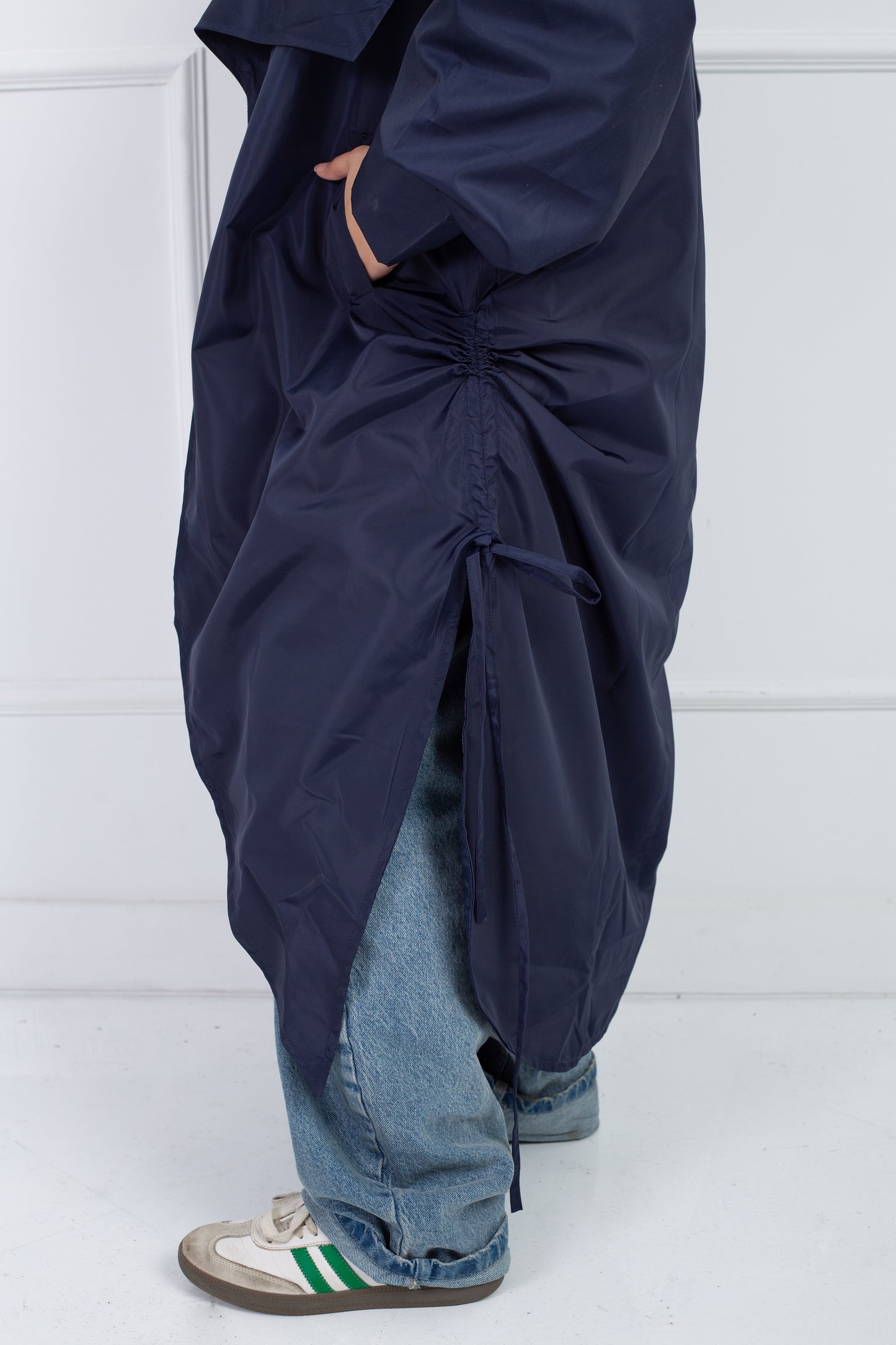 Rounded Trench Coat _ Navy