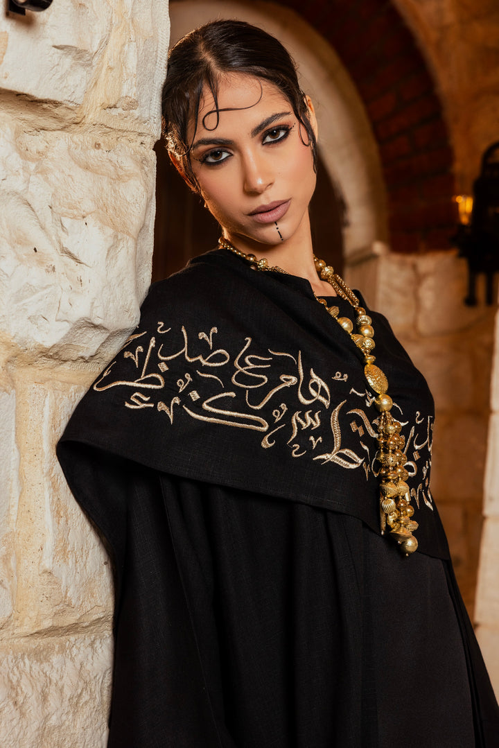 Farida Linen Set in Black