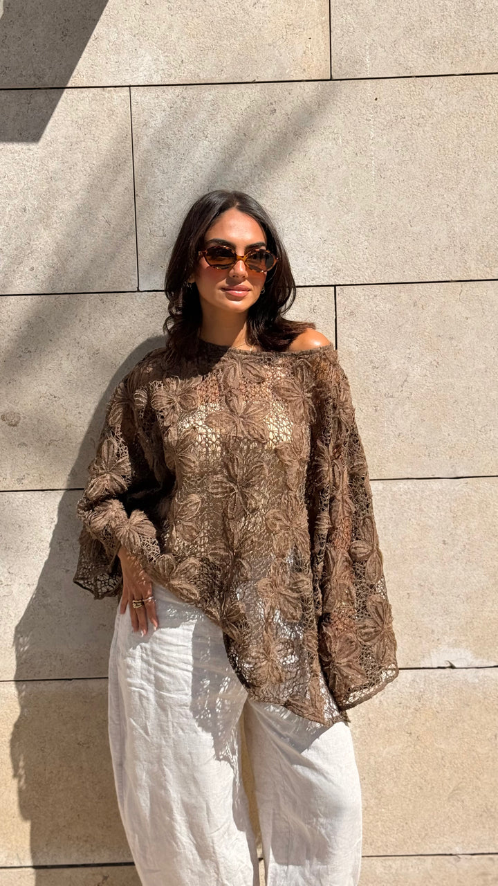 Summer Drift Top in Dark-Brown