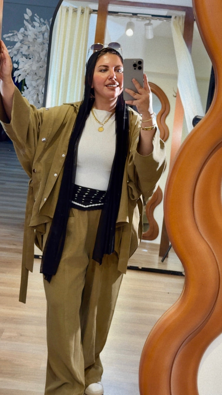 Ready to Go Set in Olive-Green