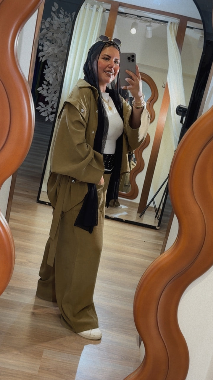 Ready to Go Set in Olive-Green